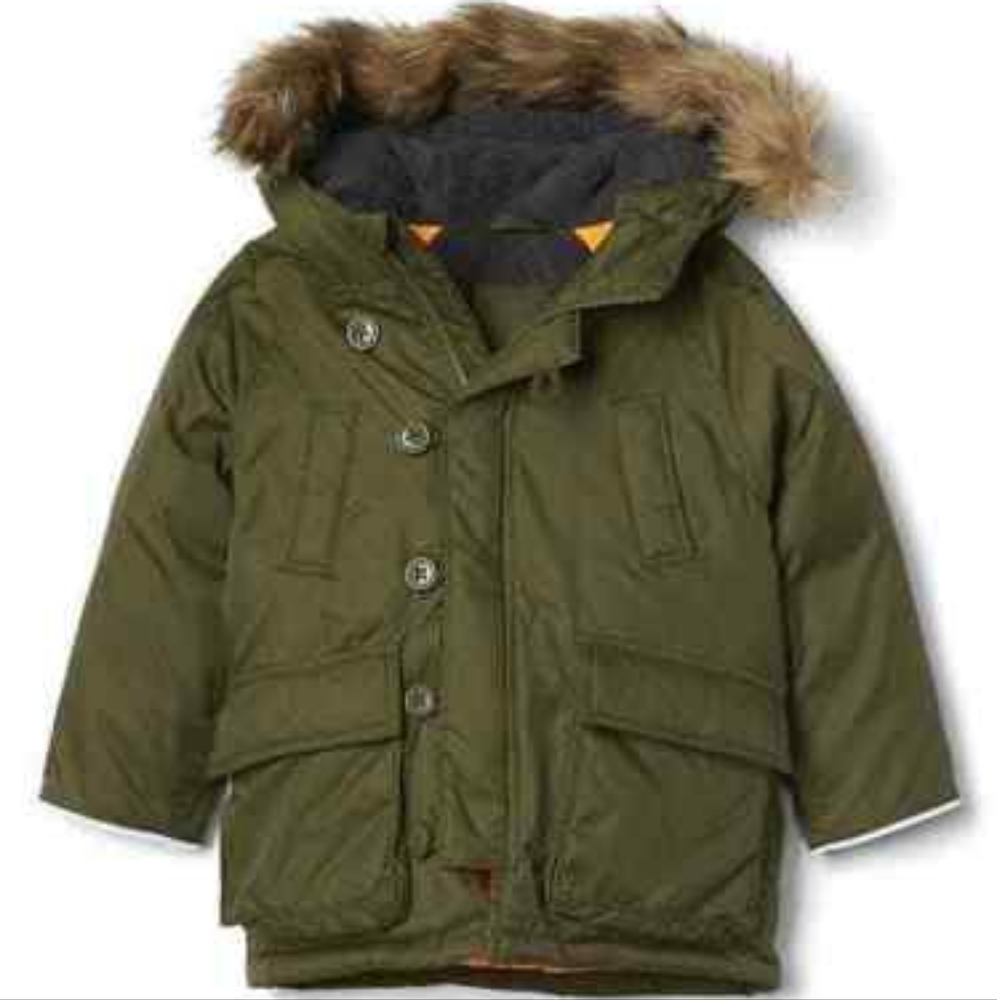 Baby Gap-Split Pea Snorkel Parka Coat Jacket Sz 18- 24 Months NWT